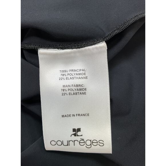 Courreges Sleek Black Twisted Cutout Mini Dress Size Large - Picture 5 of 5